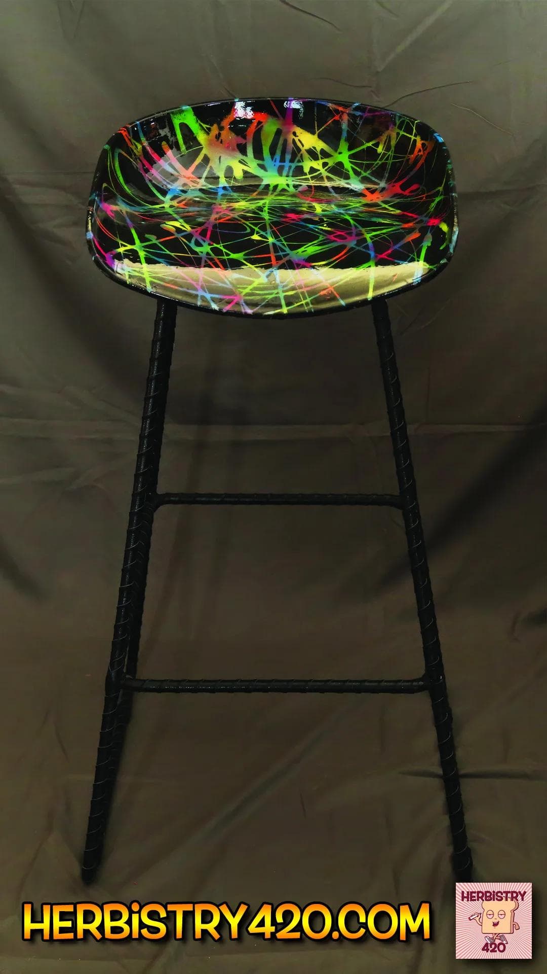Hand-Painted Art Chair – One of a Kind