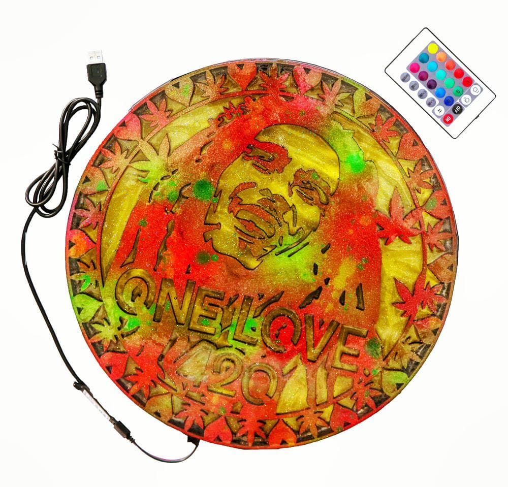 One Love (LEDs Inside) – Wood Cut Art