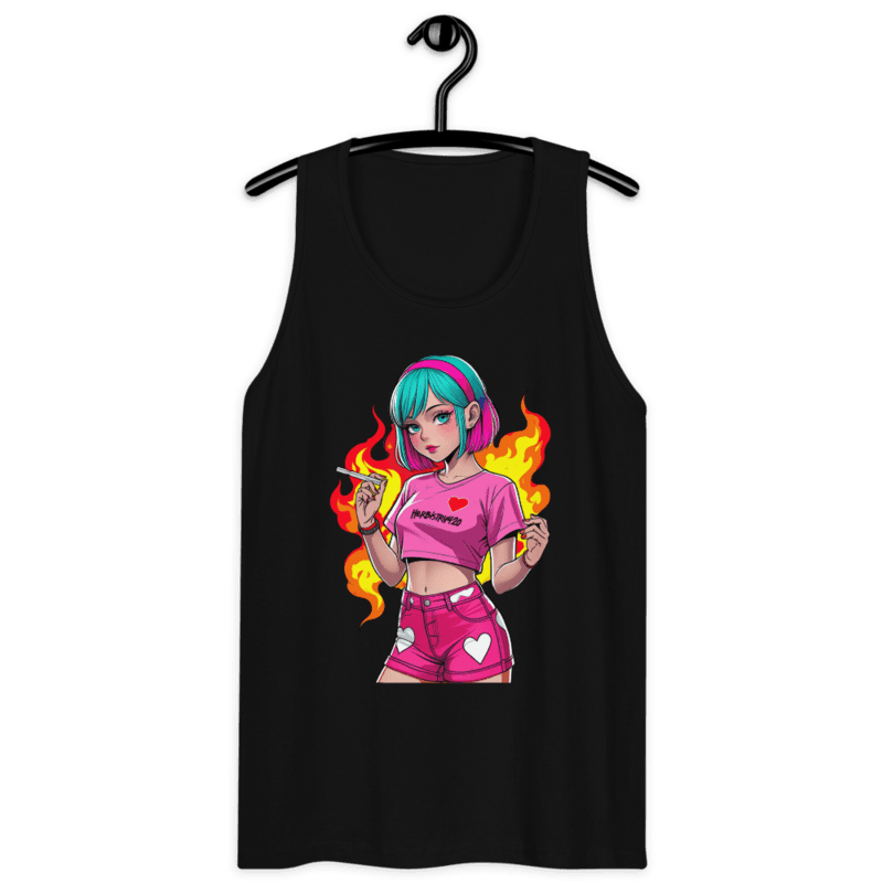 Anime Vape Girl – Men’s premium tank top