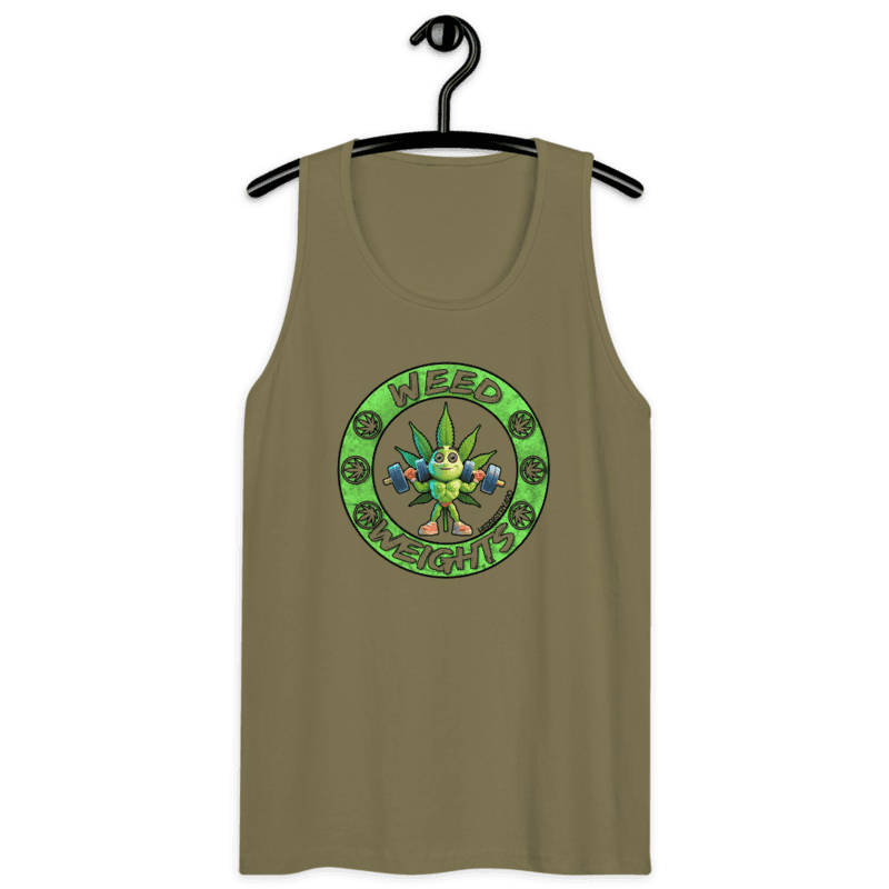 Weed & Weights – Men’s premium tank top