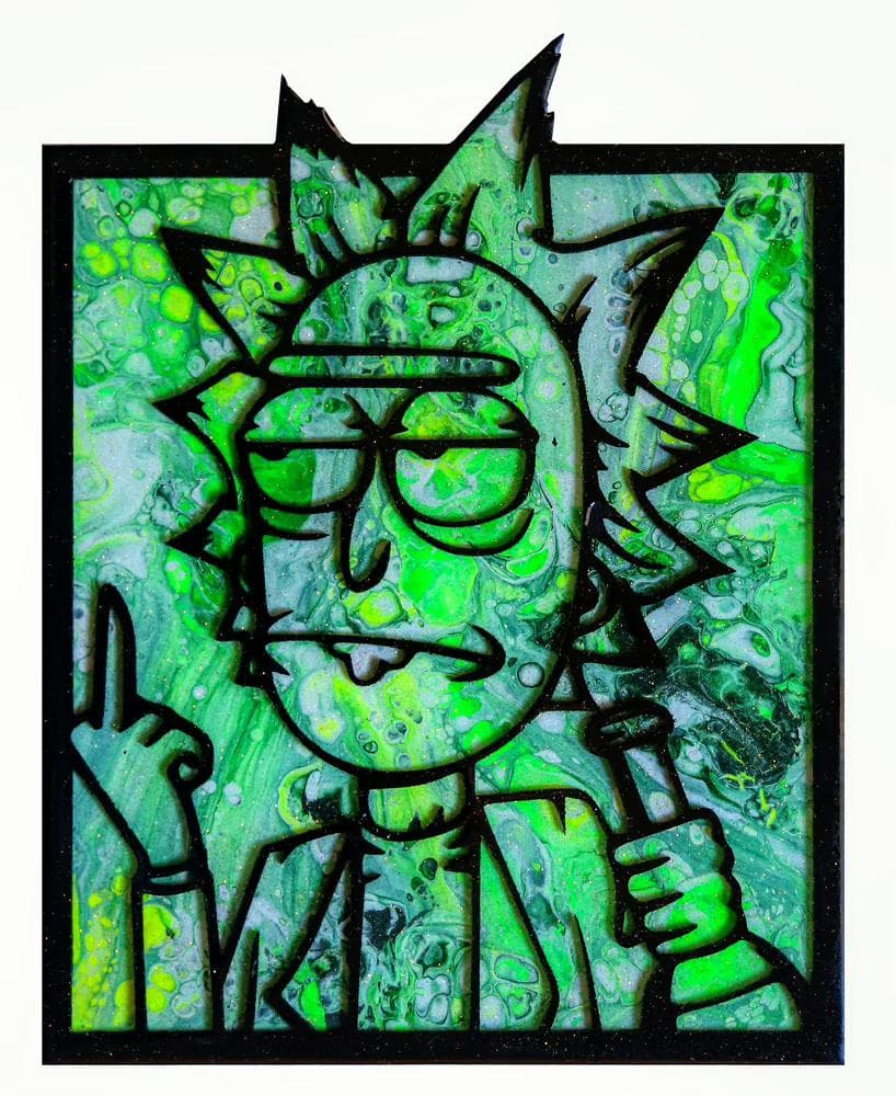 Science B***h – Wood Cut Resin Art