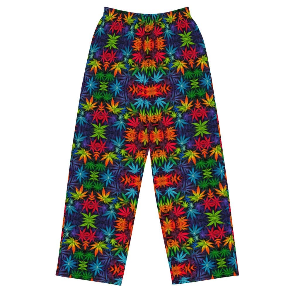 Colorful Leaves - All-over print unisex wide-leg pants
