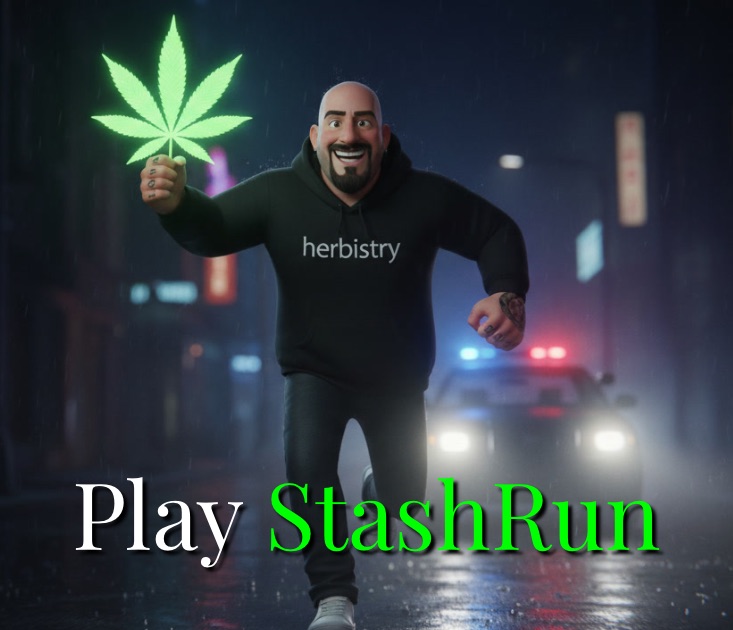 Play Stash Run — grab the leaves, dodge the cops