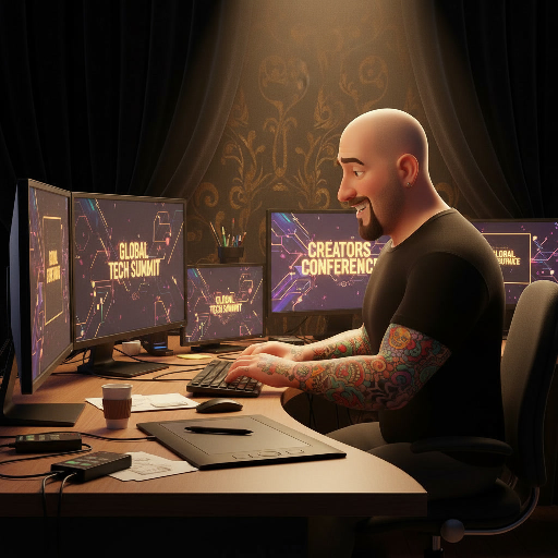 Fordee working behind the scenes on the fundraiser